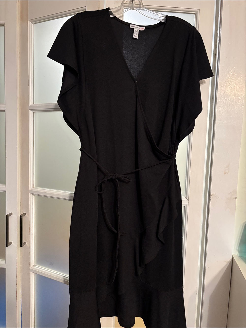 Isaac Mizrahi Black Wrap-Style Dress